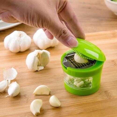 Garlic Grater Mini Portable ABS Stainless Steel Garlic Press Chopper Slicer Hand Presser Grinder Crusher Kitchen Tool