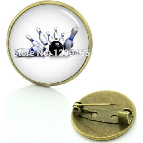 2017 Real Broche Mens Sports Oberhof Bowling Brooches Interesting Play Pin Formal Wear Necktie Badge Your Finish Choice C 1023