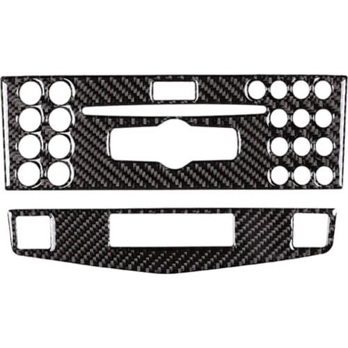 Real Carbon Fiber Car Accessory For Mercedes Benz C Class W204 2007-2010 Car Navigation GPS Panel Decoration Car Stickers Trim