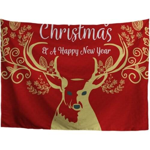 New Christmas Elk Background Cloth Fashion Home Atmosphere Decoration Products Nordic Style Living Room Bedroom Tapestry