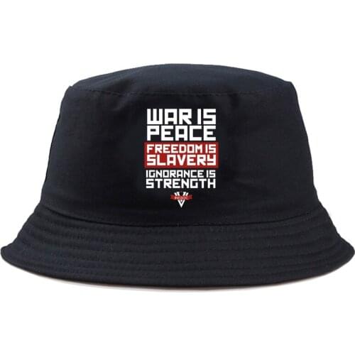 Ingsoc slogan George Orwell 1984 Big Brother Bucket Hat men Cotton Fishing Hunting Cap Outdoor Beach Fisherman Panama Women