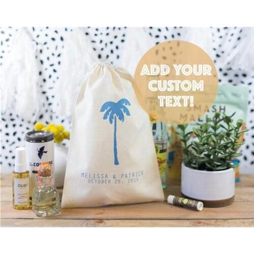 Beach Wedding favor bag personalised Bachelorette party welcome gift bags Tropical party bag birthday gift bag hangovers Kit bag