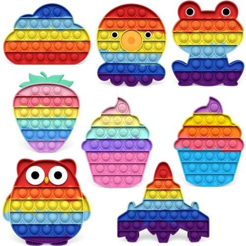 Pop Fidget Big Pattern Huge Sound Toy Push Bubble For Adult Children Relieve Auti Sensory Toys Great Gift For Friend AntiStress