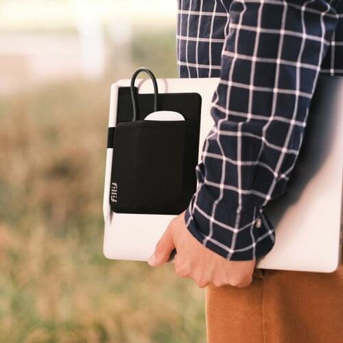 Portable Notebook Sticky Digital Storage Accessory Bag Mini Sundries Bag Repeatable Pasting Office Stationery Storage