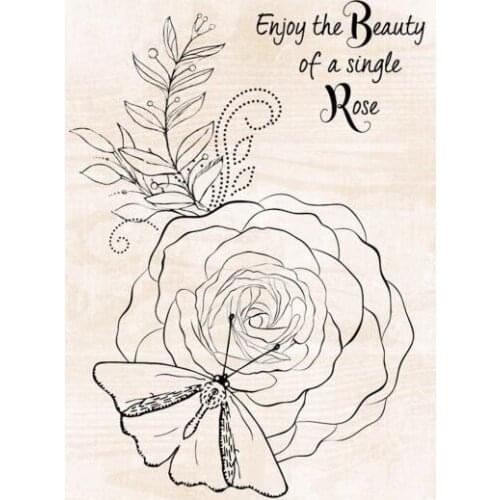 Flower Transparent Clear Stamp/Seal for DIY scrapbooking/photo album Decorative clear stamp A0302