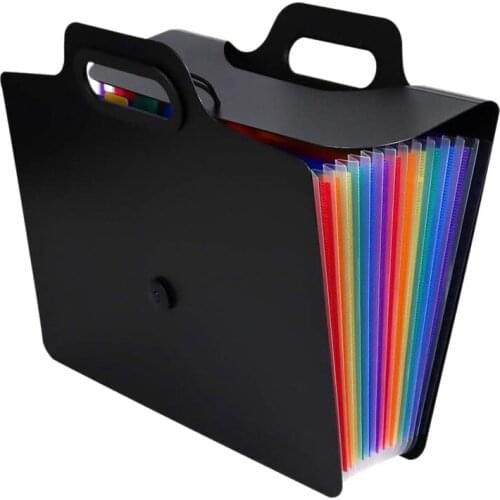 Expansion Folder, 13 Pocket Folder Storage Bag, with Handle, A4 File Storage Bag, for Home, Office and School