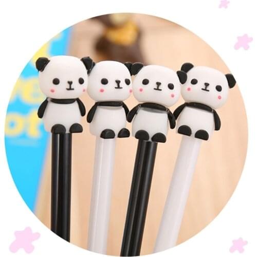 Pack of 6 Novelty Black Gel Ink Pens Black Refillable Rollerball Pen Universal Refill for students Teens Novelty Gel Pen
