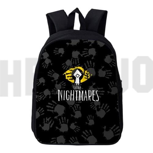 12/16 Inch 3D Print Cute Anime Little Nightmares 2 Backpack Children Schoolbags for Teenager Girl Sac A Dos Customized You Image
