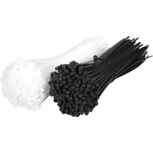 200PCS/1LOT 5*200mm 250 300 350 400 450 500MM White self-locking Nylon Cable Ties / actual width:3.6mm