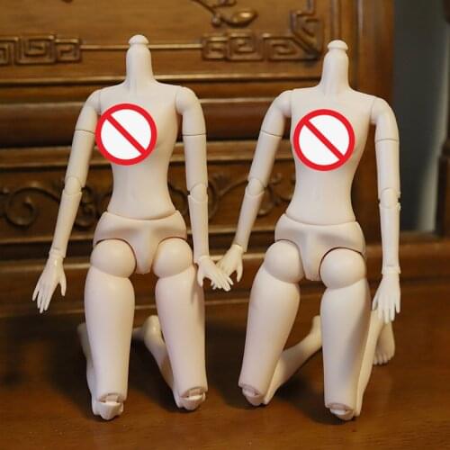 36cm Doll BJD 1/4 with Makeup 14'' Nude Baby Body with Multi-joint Toys for Girls with Shoes