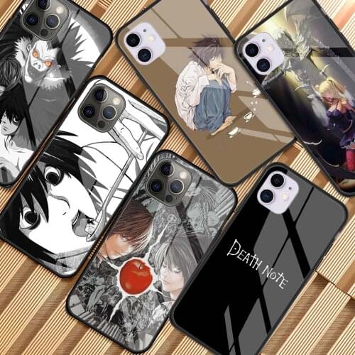 Anime Manga Death Note Ryuk Glass Phone Case for iPhone 11 12 Pro XR X 7 8 XS Max 6 6S Plus SE 2020 Cover Shell Coque Capa
