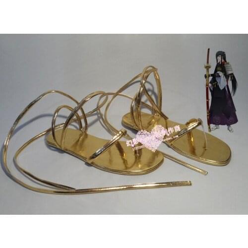 Touken Ranbu Cosplay Golden Halloween Mikazuki Munechika Shoes H016