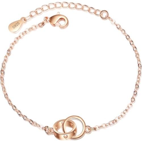 Everoyal Charm Gold Round Bracelet For Women Jewelry Fashion 925 Sterling Silver Bracelet Girls Lady Accessories Female Gift