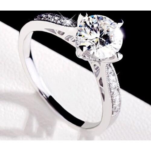 Real 925 Sterling Silver Fairy Rings Women Engagement Wedding Party Luxury Exquisite Elegance Cute Romantic Fine Jewelry Unique