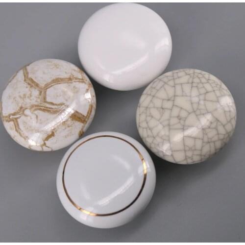 1pcs 38mm Ceramic Knobs Bedroom furniture handles and knobs Kitchen Door Cabinet Cupboard Knob Pull Drawers Handle