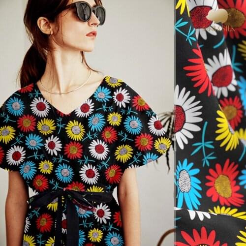 112cm anti-wrinkle silk fabric stretch double Joe silk fabric digital inkjet silk fabric material wholesale silk cloth