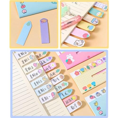 120 Sheets Kawaii Animal Sticky Note Classified Index Sticker Label Bookmark