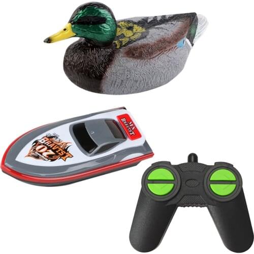 2.4G RC Duck Electric RC Boat Gag Funny Toy High-speed 15KM/H Waterproof Remote Control Watercraft Toy for Summer Water Fun