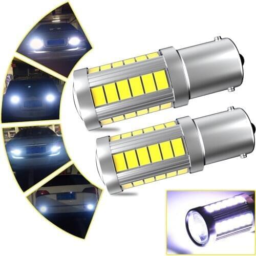 2pcs BA15S P21W 7506 1156 Canbus No Error LED Bulb Auto Backup Reverse Car Fog Lamp Front Rear Bulbs Daytime Running Light 12V