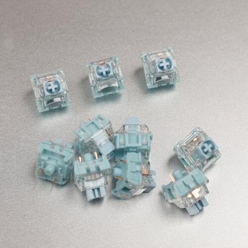 5pcs/pack TTC Bluish White Switch Linear Switches For Customized Mechanical keyboard Switch MX Series 3 Pins