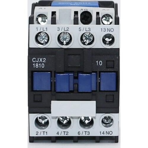 Cjx2-1810 Industrial Motor Magnetic AC Contactor Contacts 3P 220v Coil Volts 50Hz 18A 3 Phase 1NO Din Rail styczniki пускатель