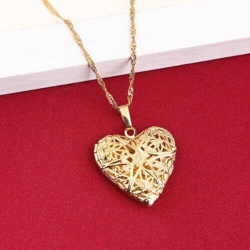 Photo Frame Heart Pendant Necklace Fashion Jewelry Classic Valentines Day Gift Top Quality
