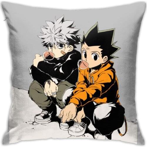 Hunter x Hunter Anime Killua-Zoldyck Gon Cosplay Merch Pillowcase Multicoloured Generalduty Cute Body Body Pillowcase Ourdoor