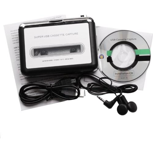 EZCAP 218 Cassette Player Old Tape To MP3 CD Converter Audio Capture Card Music Player Walkman Tape Cassette To MP3 Via PC