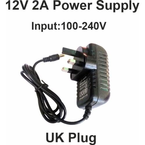 Hot 12V2A good quality Power supply adapter UK plug for CCTV camera IP camera and DVR,AC100-240V to DC12V2A Converter Adapter