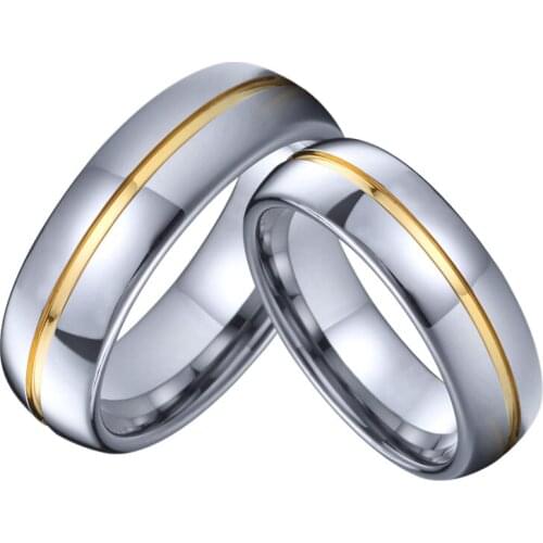 Lovers Alliance tungsten carbide ring men wedding band couple rings for women anniversary gift 6mm finger ring male