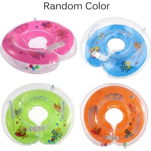 Inflatable Circle Infant Adjustable Swimming Neck Baby Swim Ring Float Ring Safety Double Protecting Baby Swim Accessories