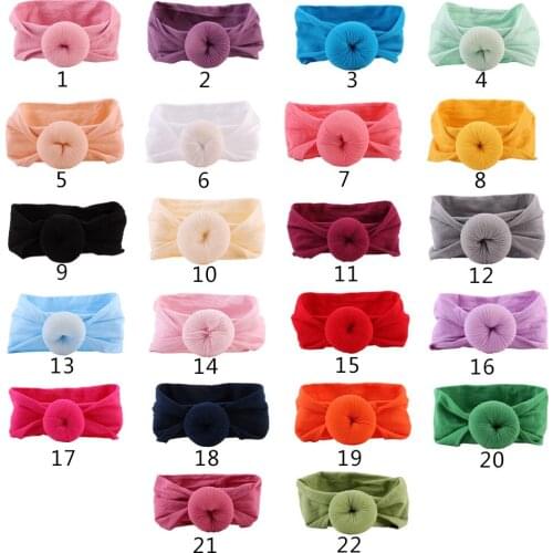 21Colors Toddler Girls Kids Baby Big Bow Hairband Headband Stretch Turban Head Wrap 0-6Y