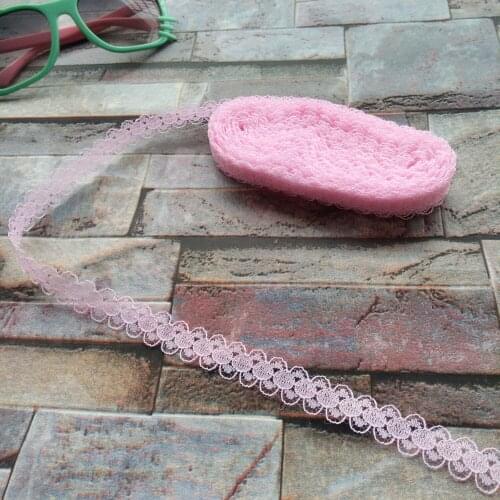 Wholesale 10 yards beautiful 15mm width Pink lace ribbon lace embroidery DIY Decoration For Sewing Accessories