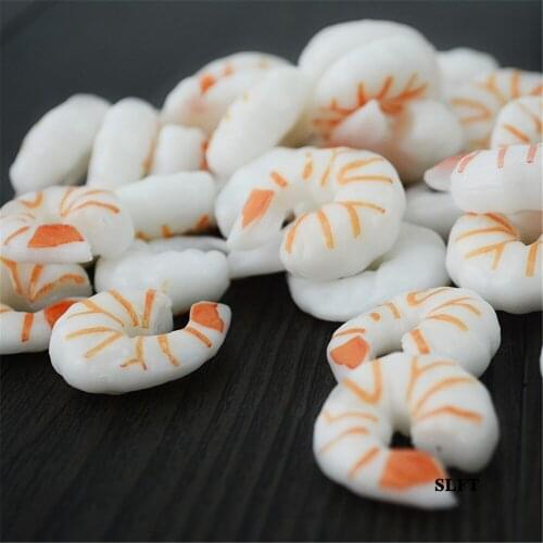 Hotel restaurant store shop Kitchen decoration fake Simulation food display props artificial shrimp meat Peeled Prawns model