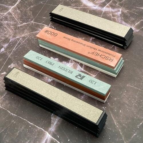 RUIXIN PRO 4pcs 120 320 600 1500Grit Professional Angle Sharpening stone Whetstone fixed knife sharpener Sharpening system