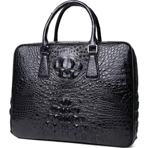 Xingmengda new men handbag male crocodile leather business men briefcase male large capacity Combination lock male handbag