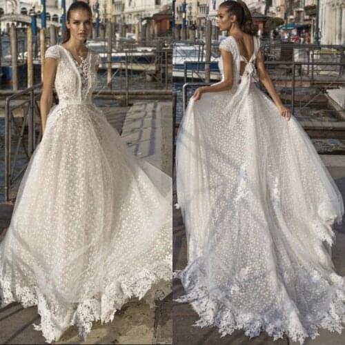 Wedding Dress 2021 Custom One Shoulder Slit Lace Tulle Bridal Gowns Floor Length Open Leg Backless Sexy Transparent