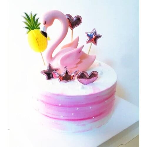 Flamingo Party Decor Cake Topper Wedding Birthday Party Decorations Kids Adult Favors Baby Shower Party Diy Decoration Supplies