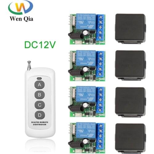 433MHz DC12V 1CH Rf Relay Receiver Module Universal Wireless Remote Control and Large Range 500mTransmitter for gate door opener