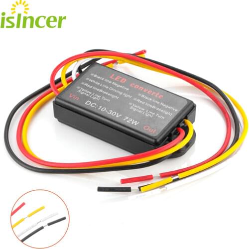 Universal DRL Controller 10-30V Multi-Function Daytime Running Lights Relay Harness Light Brake Controllers Fog Light Controller