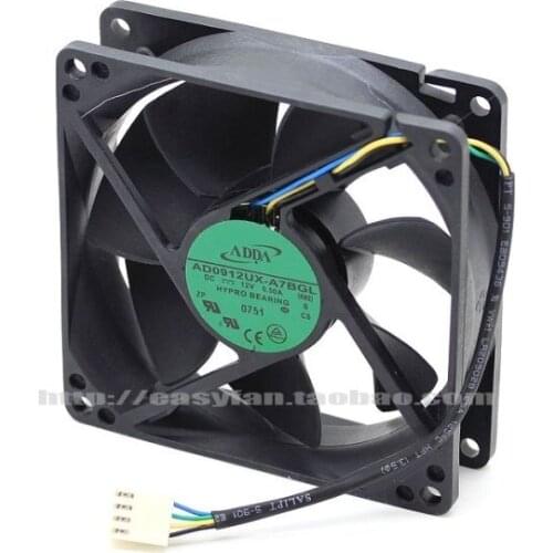 NEW ADDA AD0912UX-A7BGL 9025 9CM 4PIN PWM Temperature control cooling fan