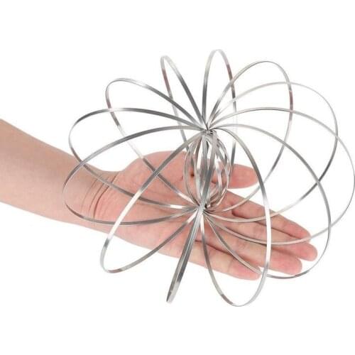 Magic Ring Flow Rings Kinetic Spring stainless steel decompression Outdoor Game Intelligent Decompression Toys Spring