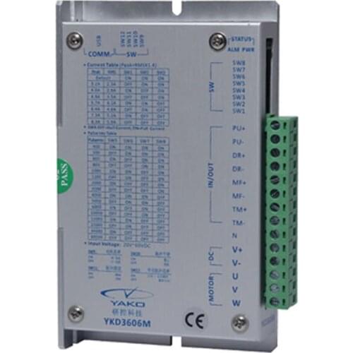 YAKO YKD3606M 3 Phase DSP Stepper Drive 20V-60VDC 5.9A 32 bit DSP for 42-86mm for cnc engraver machine