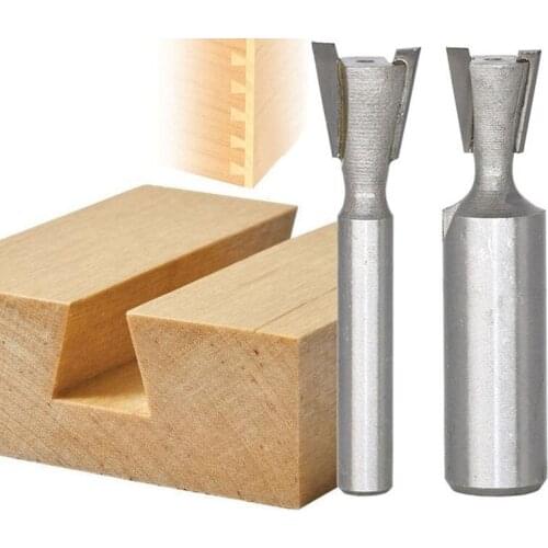 1PC 1/2" 12.7MM Shank Milling Cutter Wood Carving Dovetail Wood Cutter Dovetail Router Bits For Wood Tungsten Engraving Milling