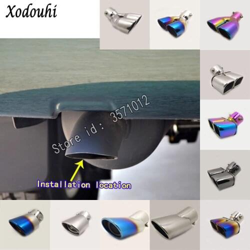 For Toyota Land Cruiser 2010-2018 2019 car cover muffler exterior back pipe dedicate exhaust tip tail outlet ornament vent 1pcs