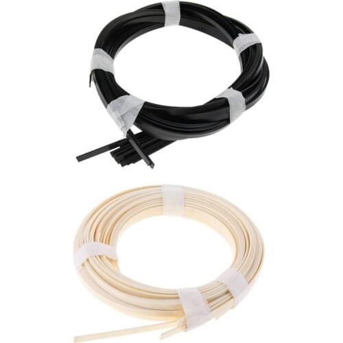 10pcs ABS Acoustic Guitar Binding Purfling Strip Body Edge Inlay Parts