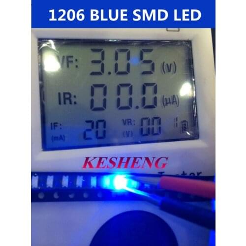 1206 Blue Led Super Bright SMD LED diodes 3.2*1.6*0.8MM 460-470NM light-emitting diodes SMD 1206 LED Blue 1000PCS