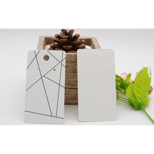 200pcs/lot Long Earring Display & Packaging Cards Labels Tags with black line red bird colorful branch Paper Earring Hang Tags