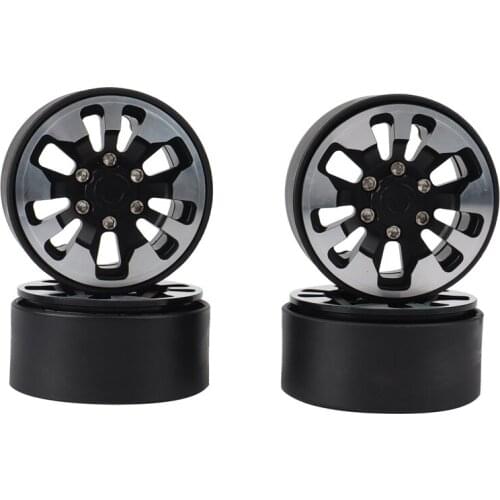 4PCS Metal 1.9 Beadlock Wheel Rim Hub for 1/10 RC Crawler Car Jeep Wrangler Axial SCX10 90046 Traxxas TRX4 Parts