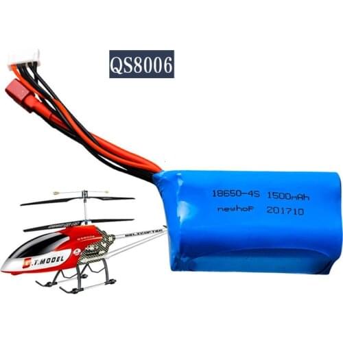 4S Lipo Battery 14.8V 1500mah 18650 for QS8006 Remote Control RC Helicopter Spare Parts Accessories